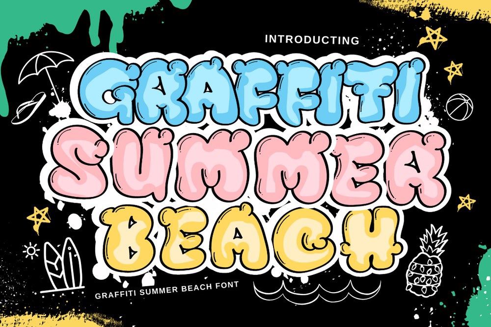 フォント Graffiti Summer Beach