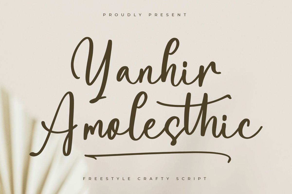 フォント Yanhir Amolesthic