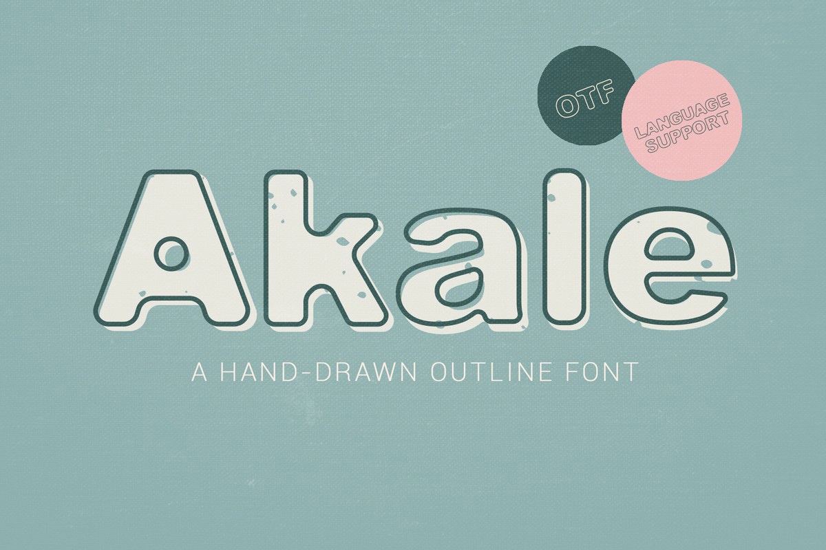 フォント Akale Outline