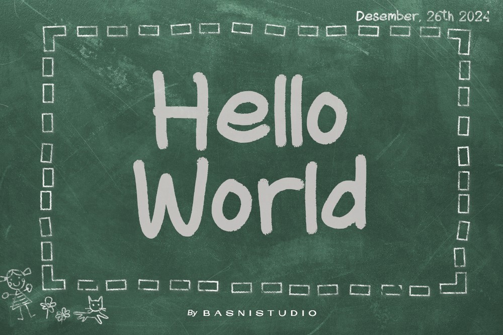 フォント Hello World