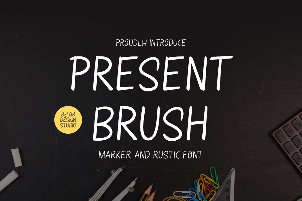 フォント Present Brush