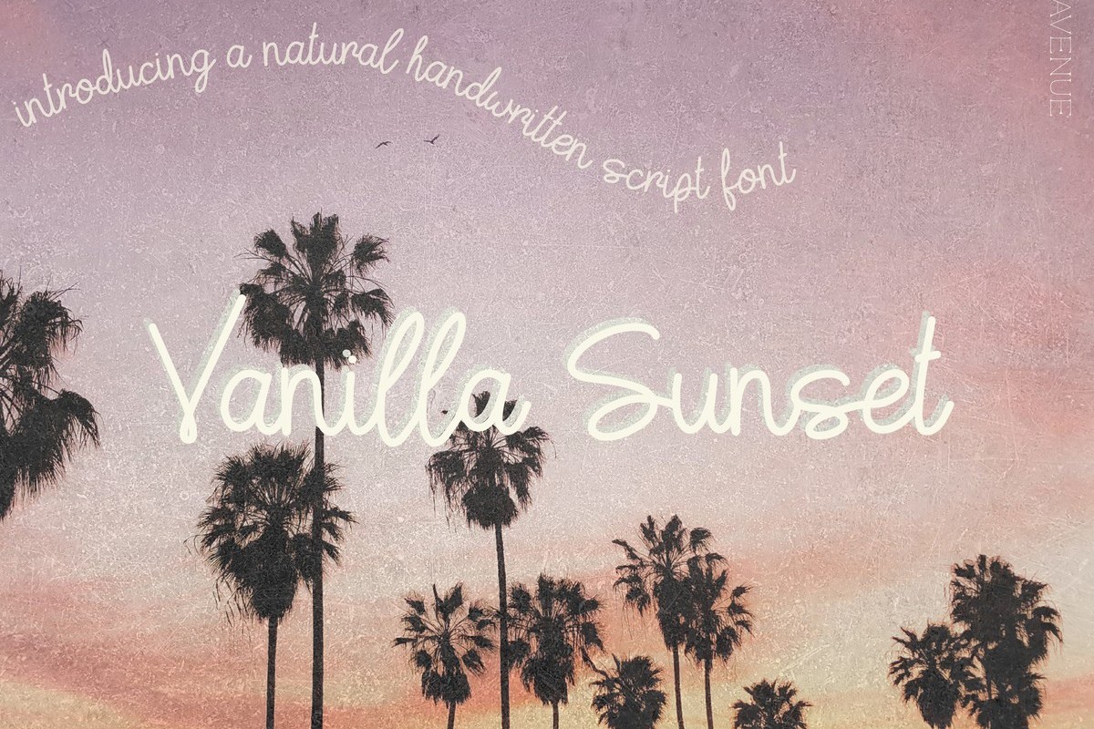 フォント Vanilla Sunset