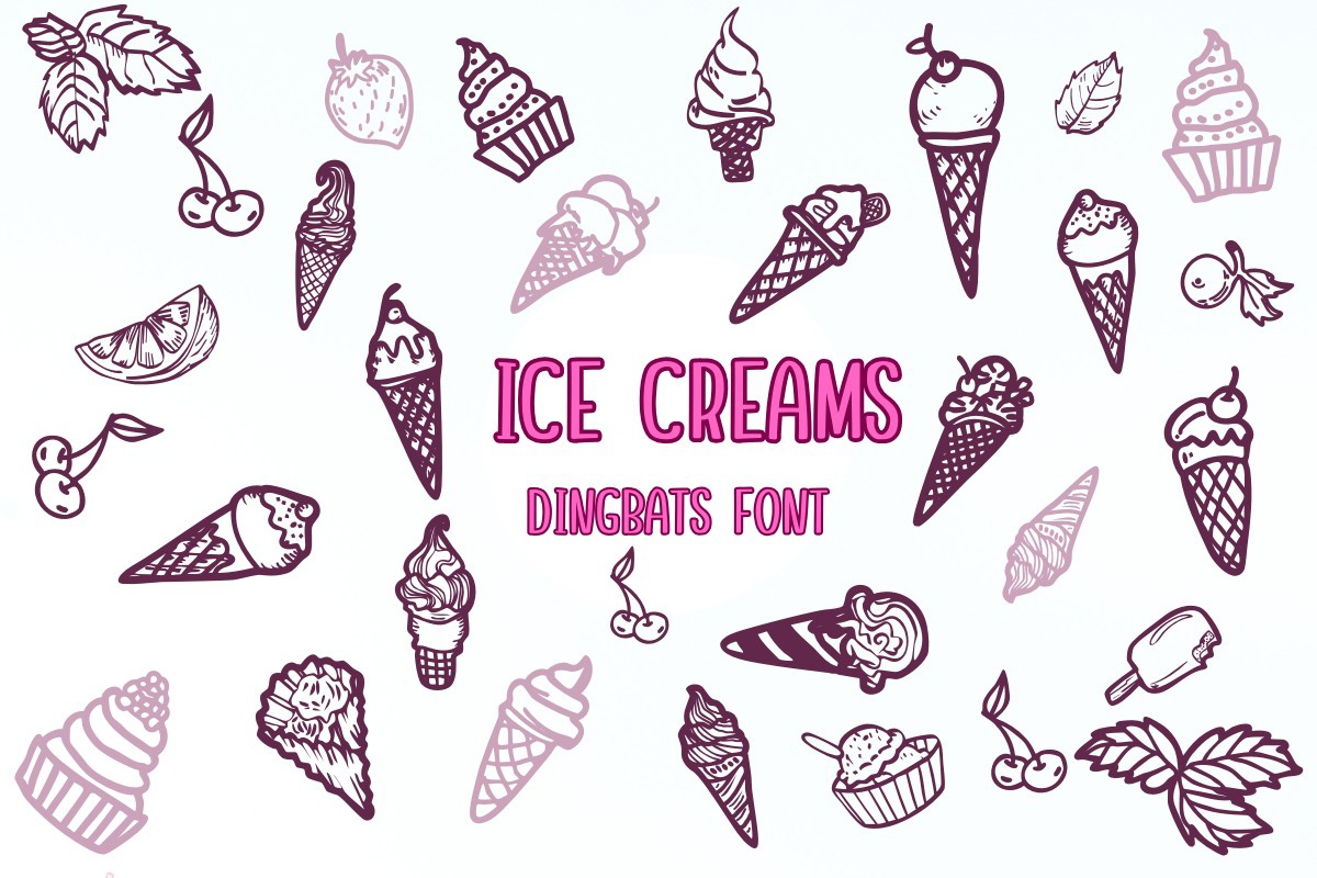 フォント Ice Creams