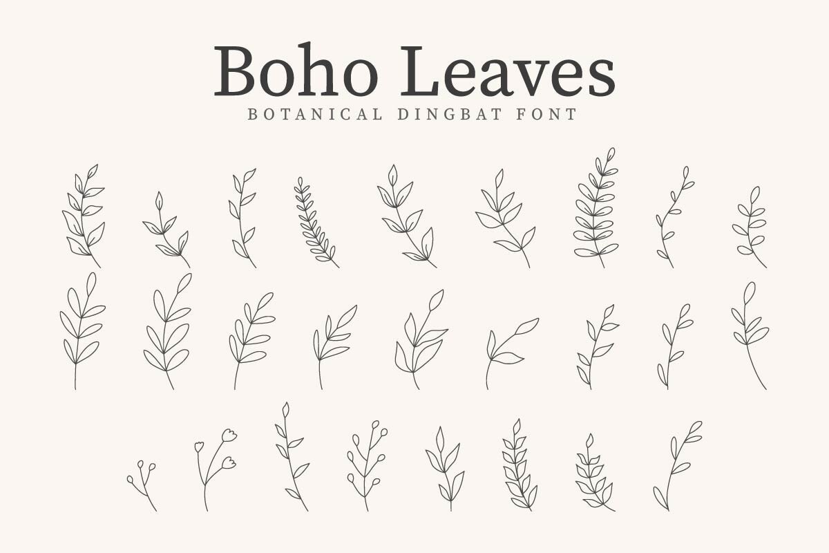 フォント Boho Leaves