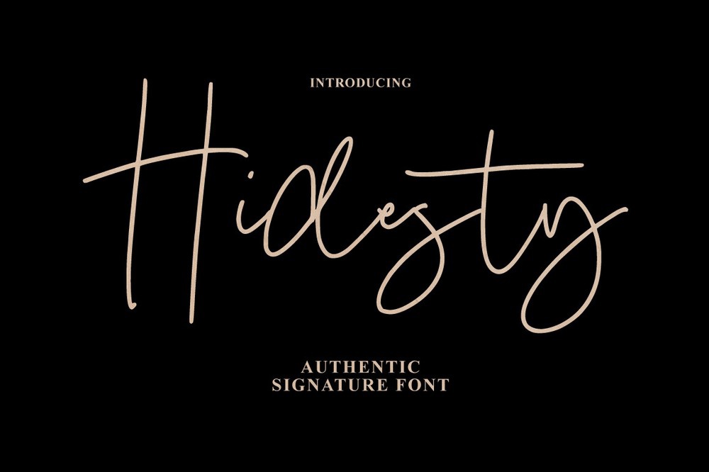 フォント Hidesty Signature