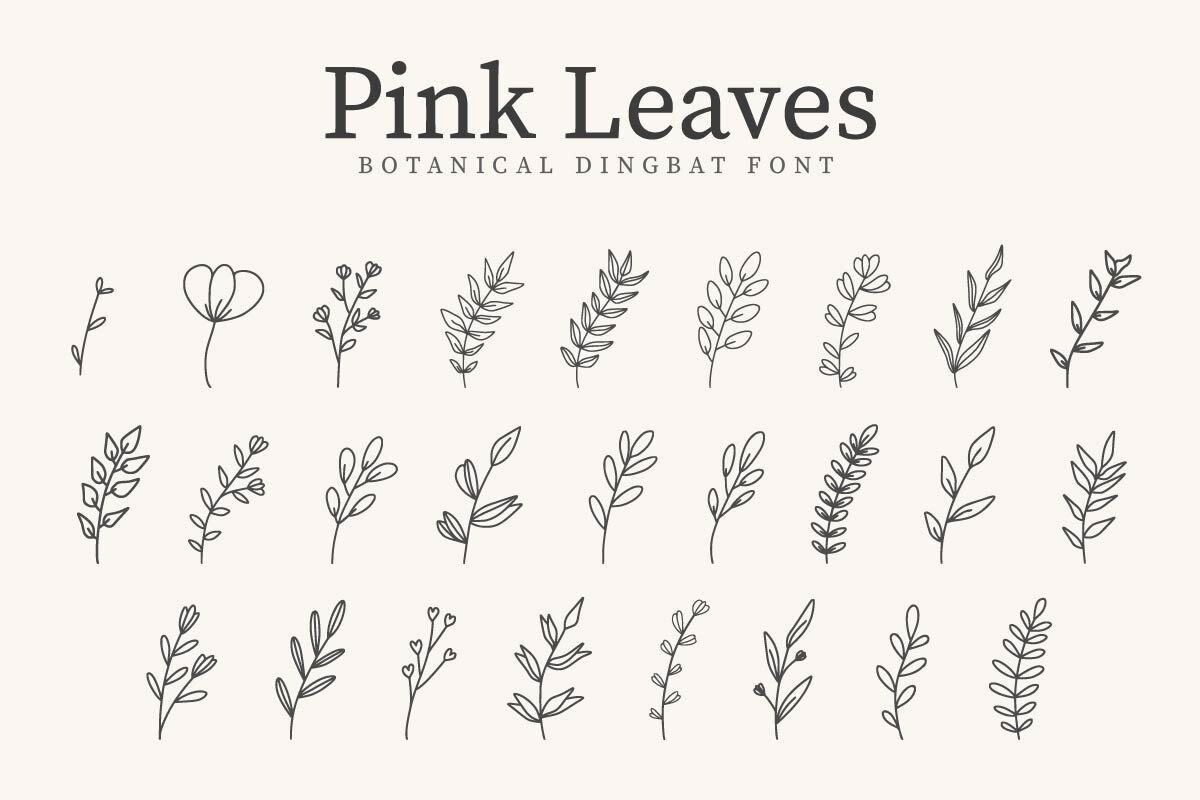 フォント Pink Leaves