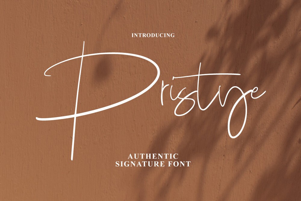 フォント Pristye Signature