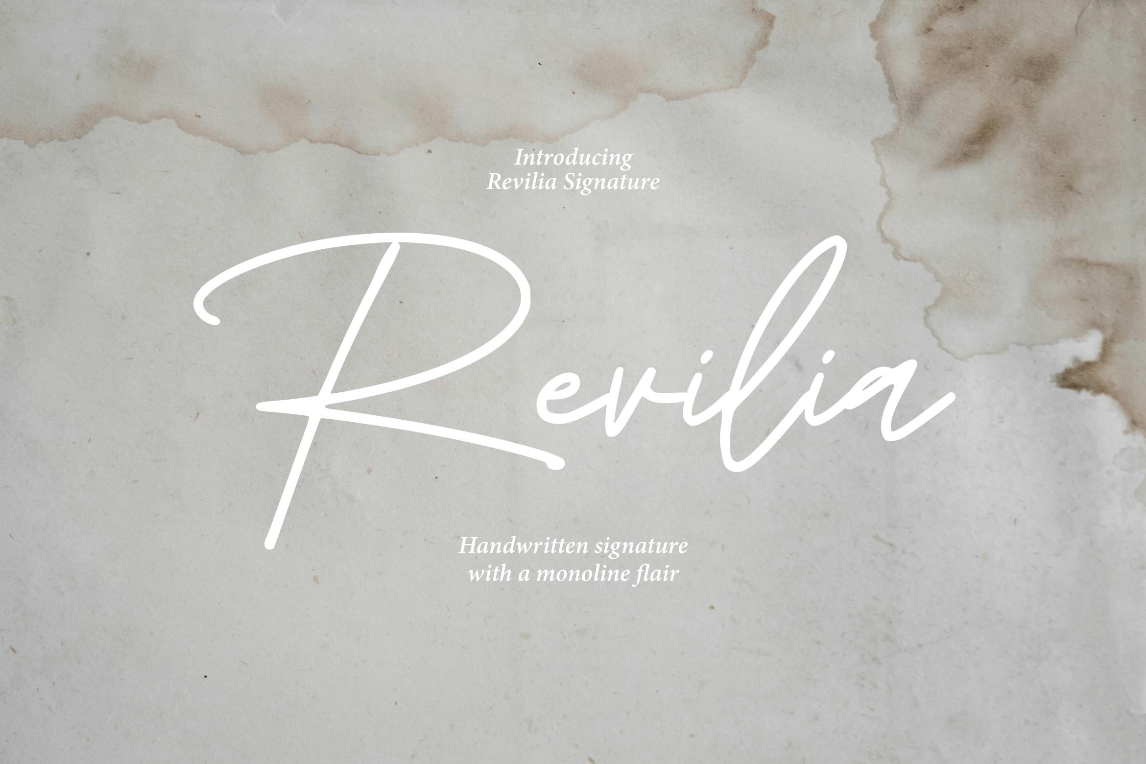 フォント Revilia Signature