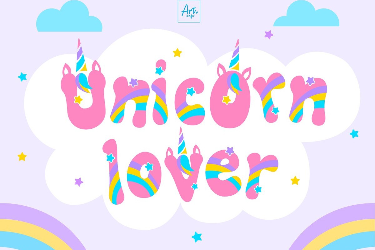 フォント Unicorn Lover