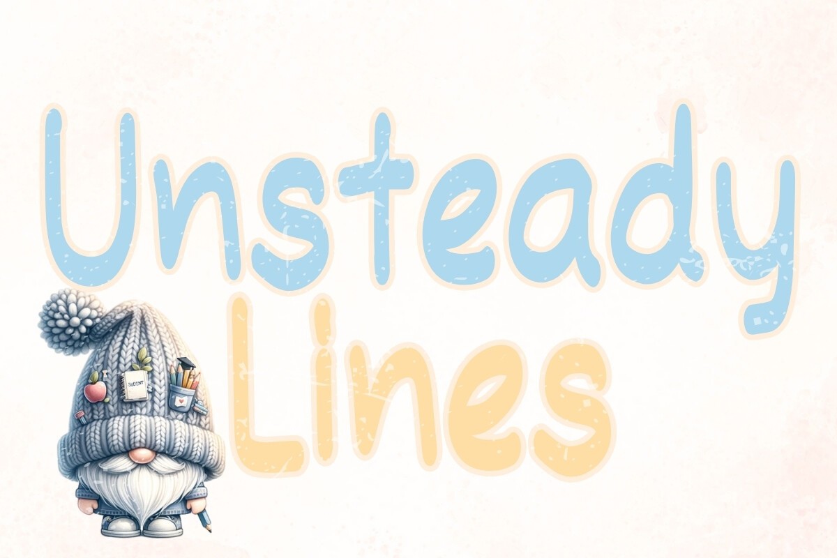 フォント Unsteady Lines