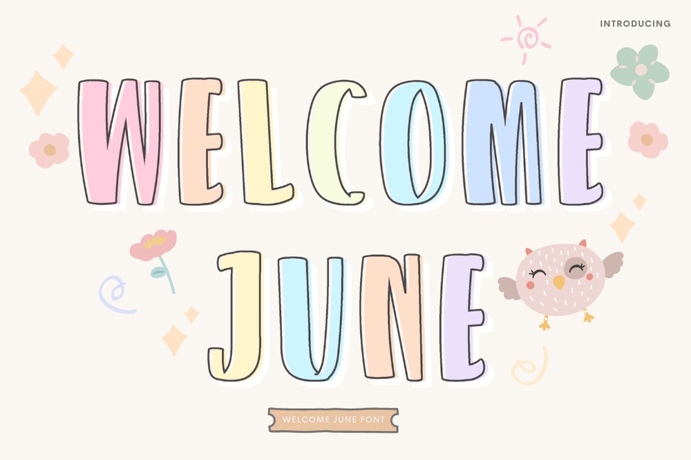 フォント Welcome June
