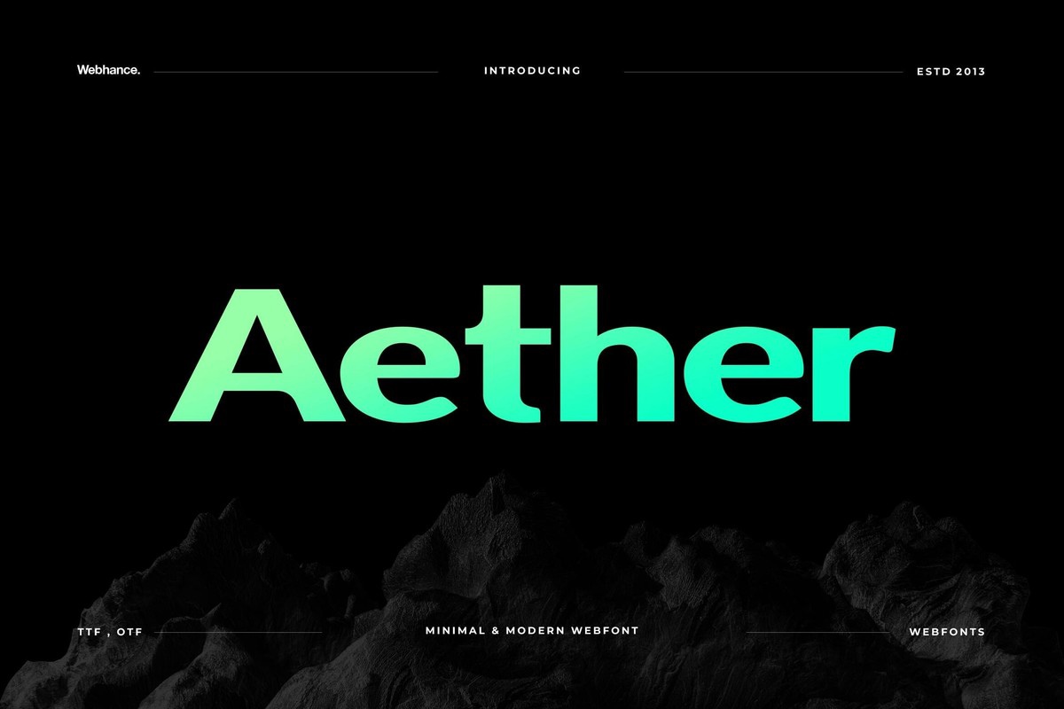 フォント Aether Sans