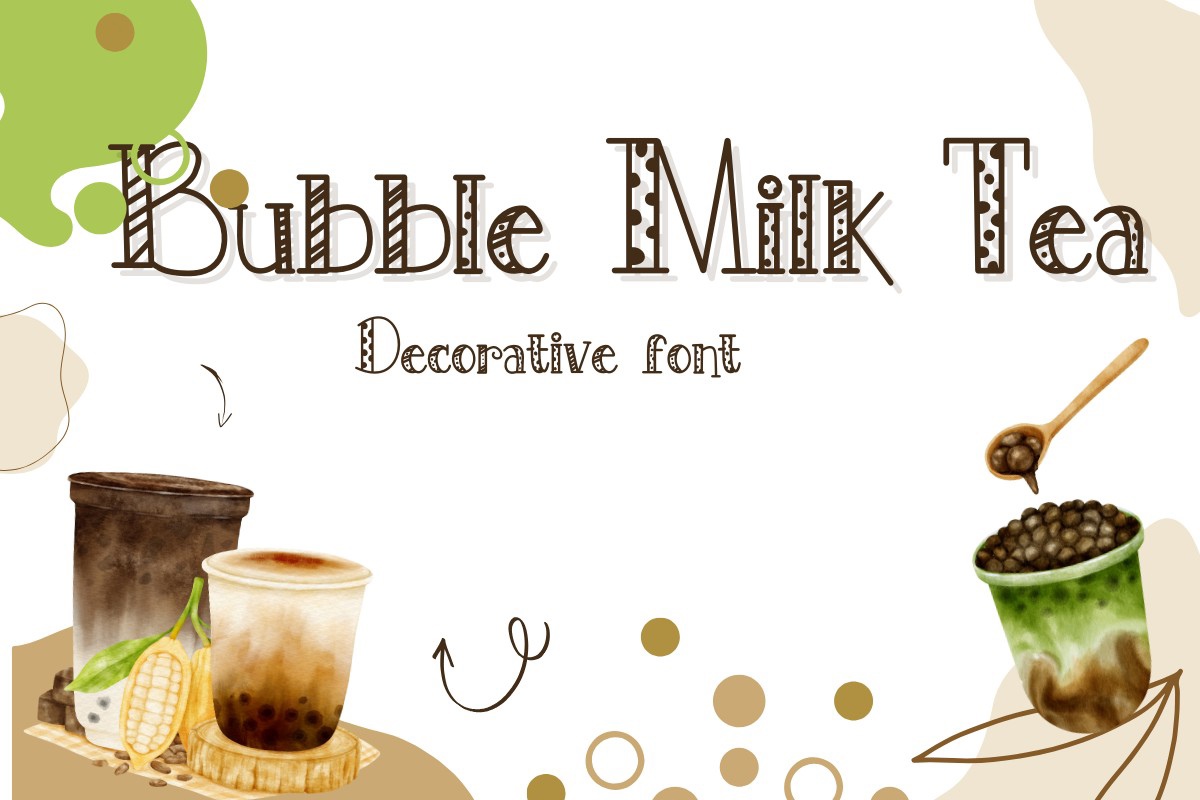 フォント Bubble Milk Tea