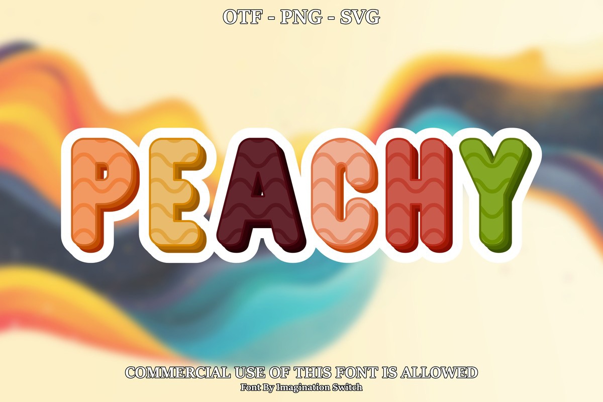 フォント Peachy