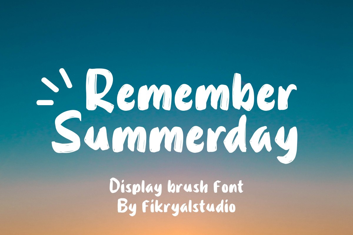 フォント Remember Summerday