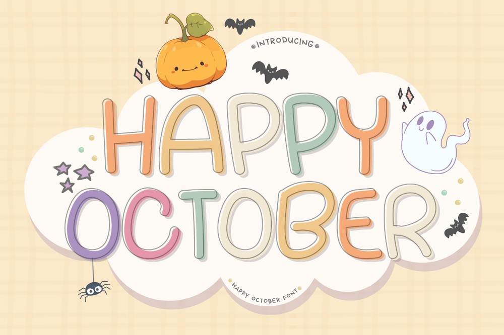 フォント Happy October