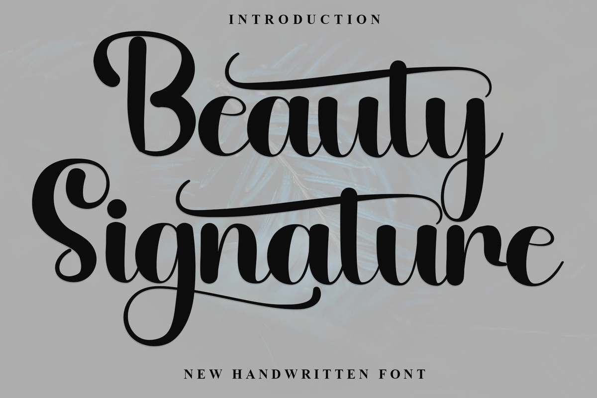 フォント Beauty Signature