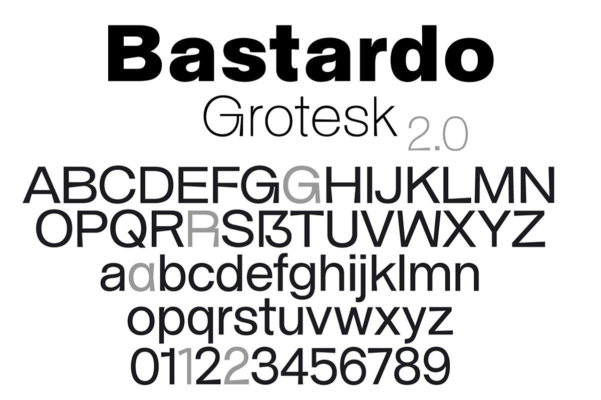 フォント Bastardo Grotesk