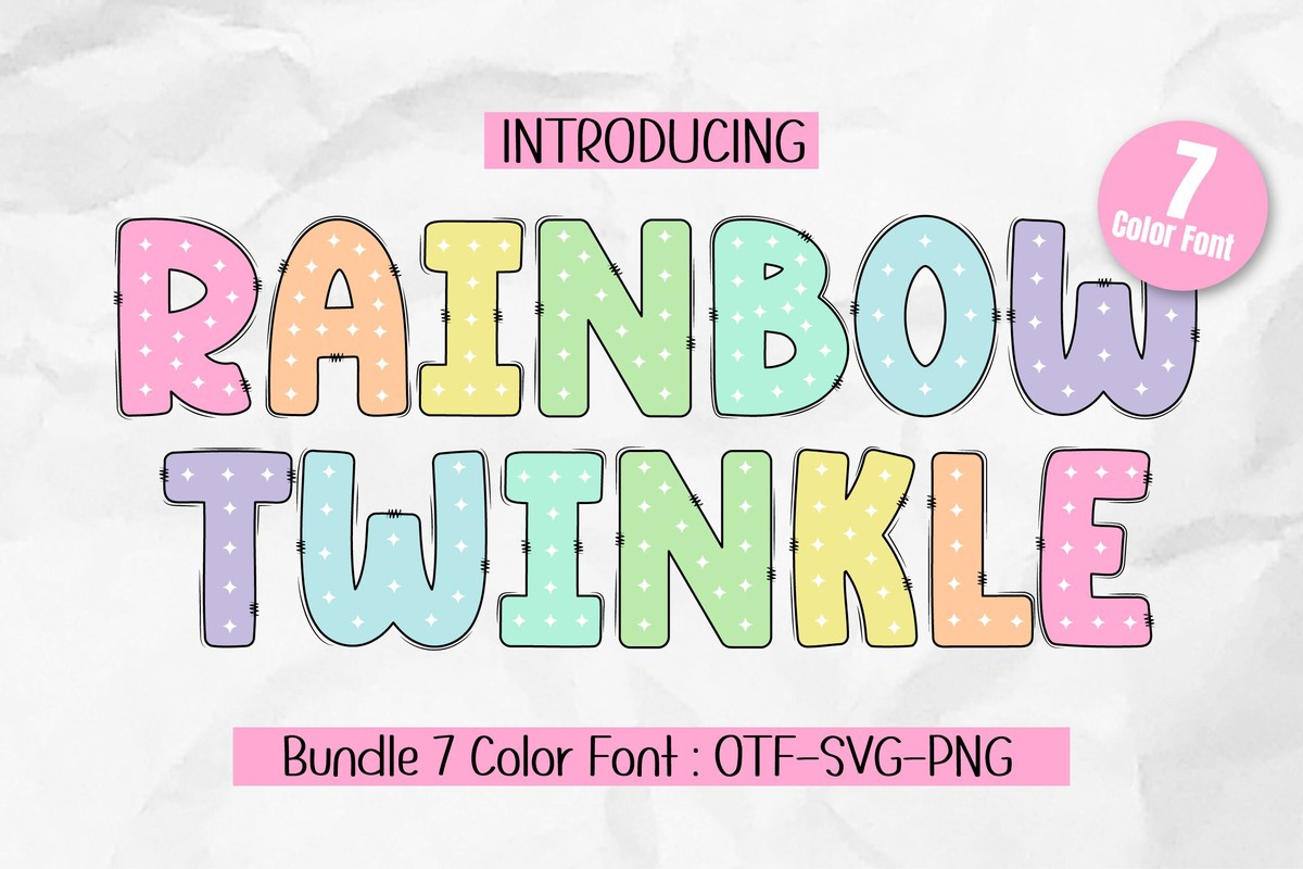 フォント Rainbow Twinkle