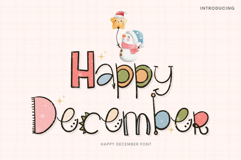 フォント Happy December