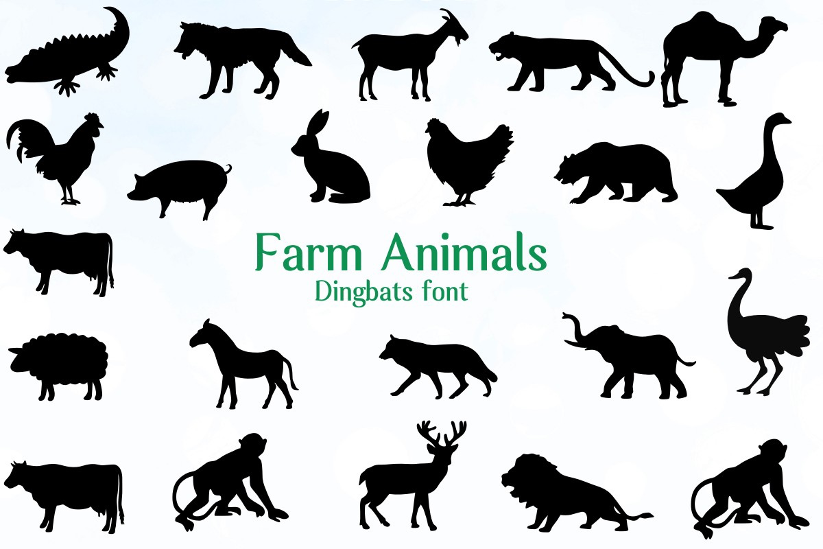 フォント Farm Animals