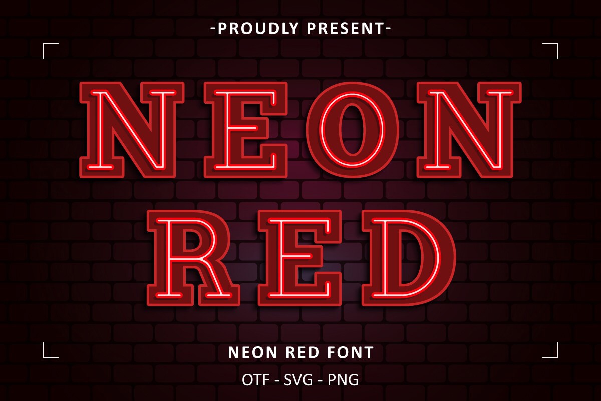フォント Neon Red