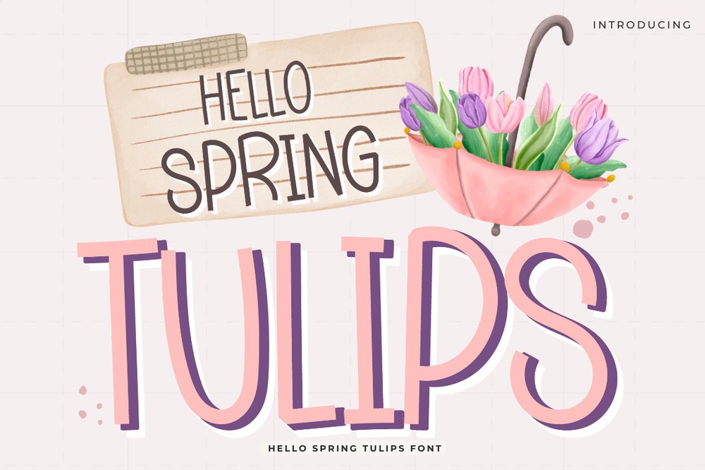 フォント Hello Spring Tulips