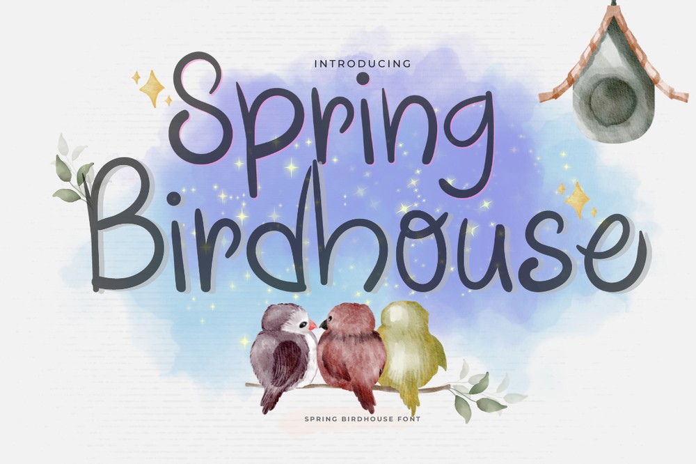 フォント Spring Birdhouse