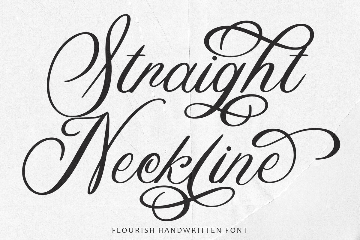 フォント Straight Neckline