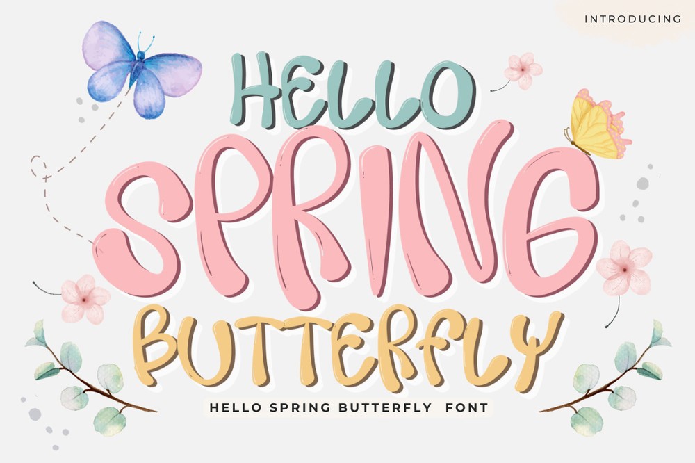 フォント Hello Spring Butterfly