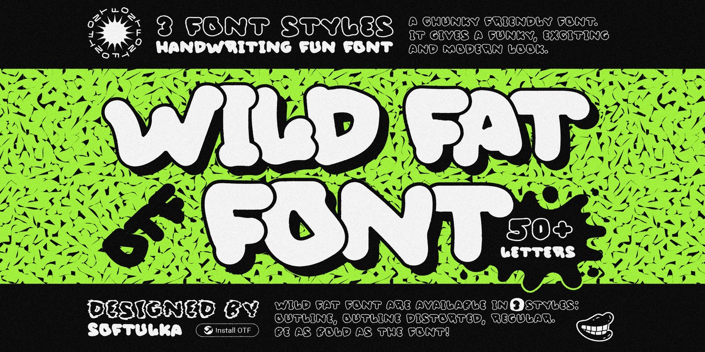 フォント Wild Fat Font