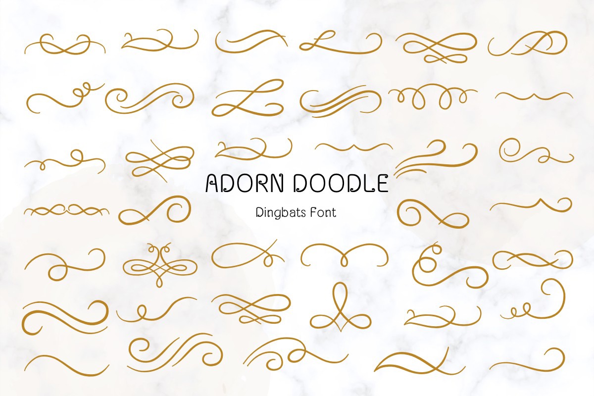 フォント Adorn Doodle
