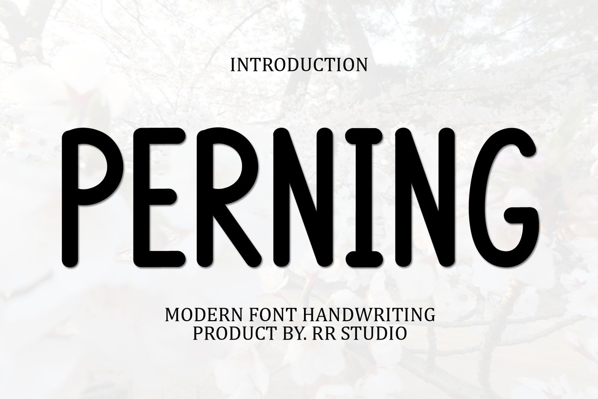 フォント Perning