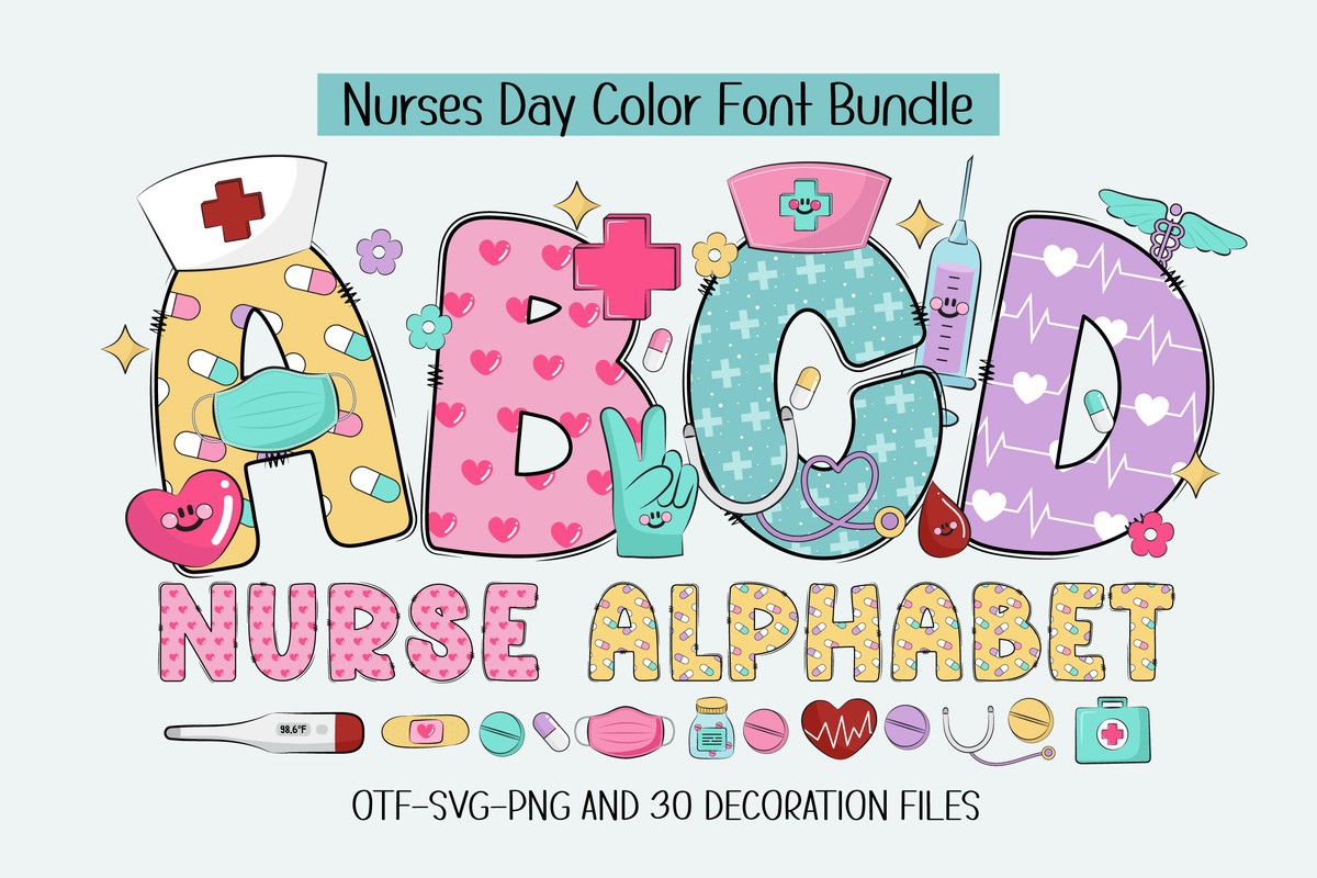 フォント Nurse Alphabet