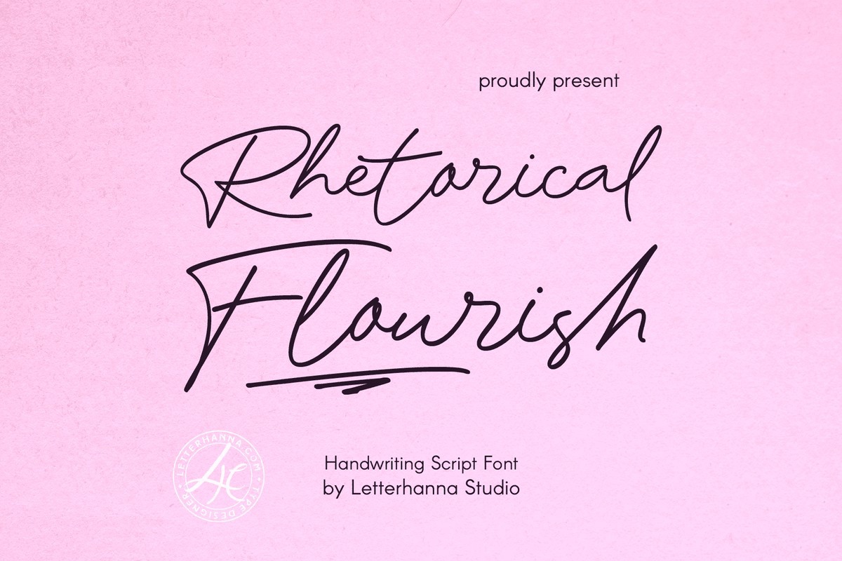 フォント Rhetorical Flourish