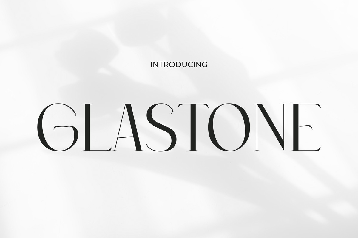 フォント Glastone