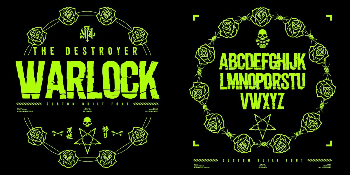 フォント H74 Warlock