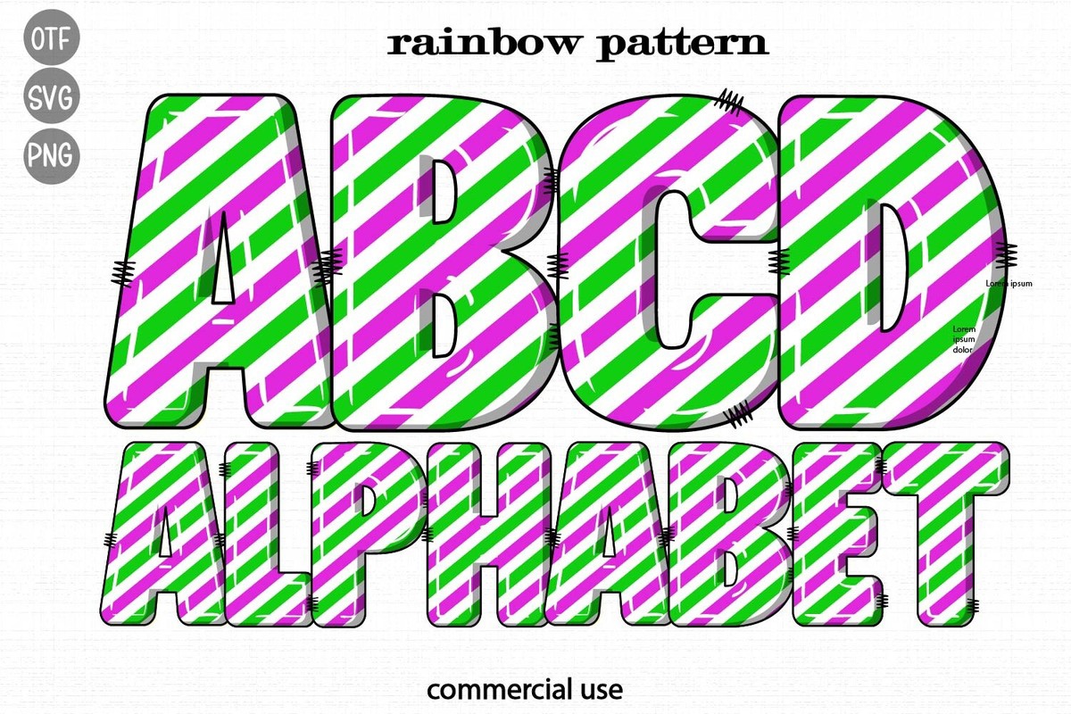フォント Rainbow Pattern