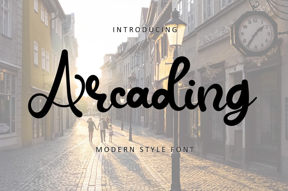 フォント Arcading