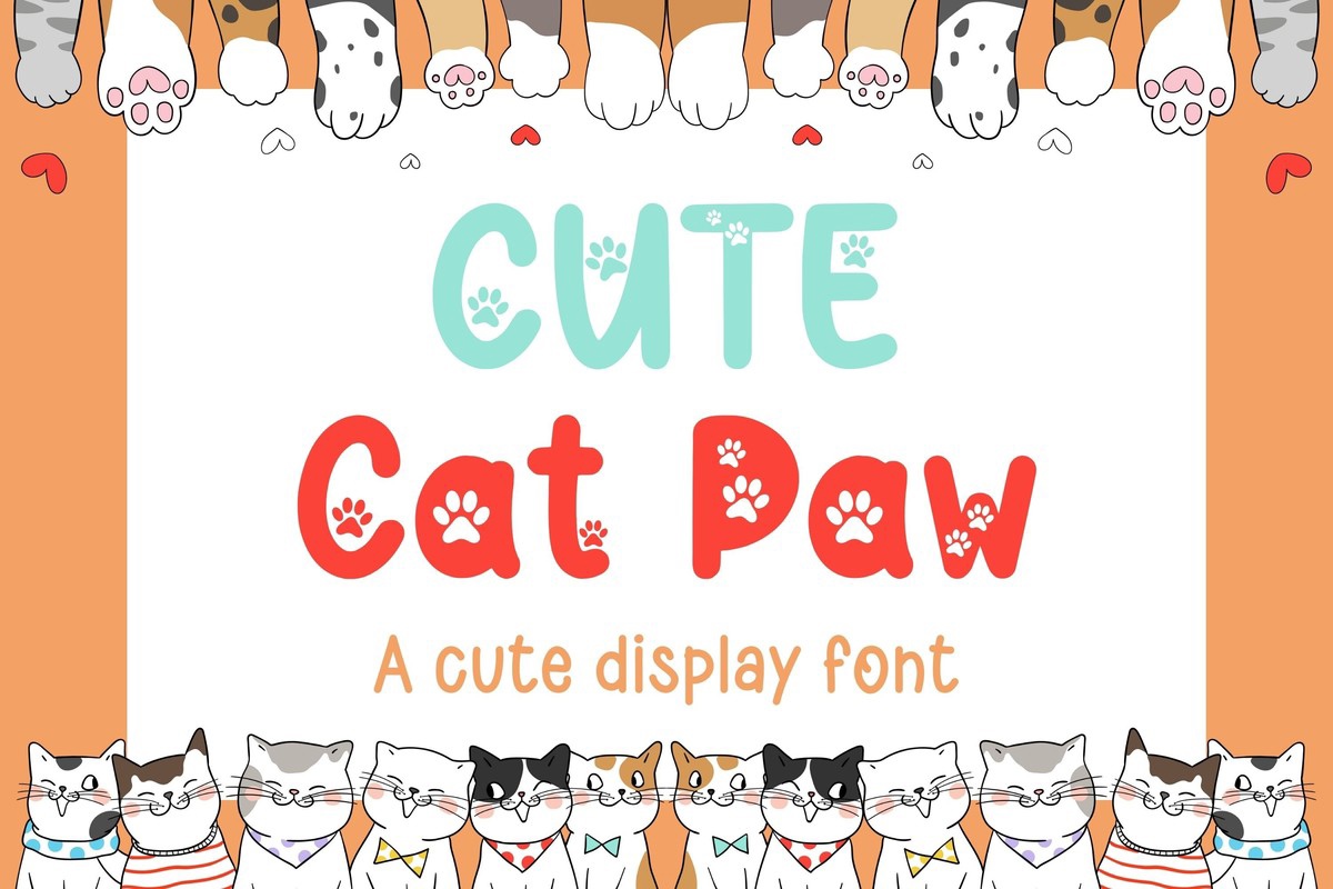 フォント Cute Cat Paw