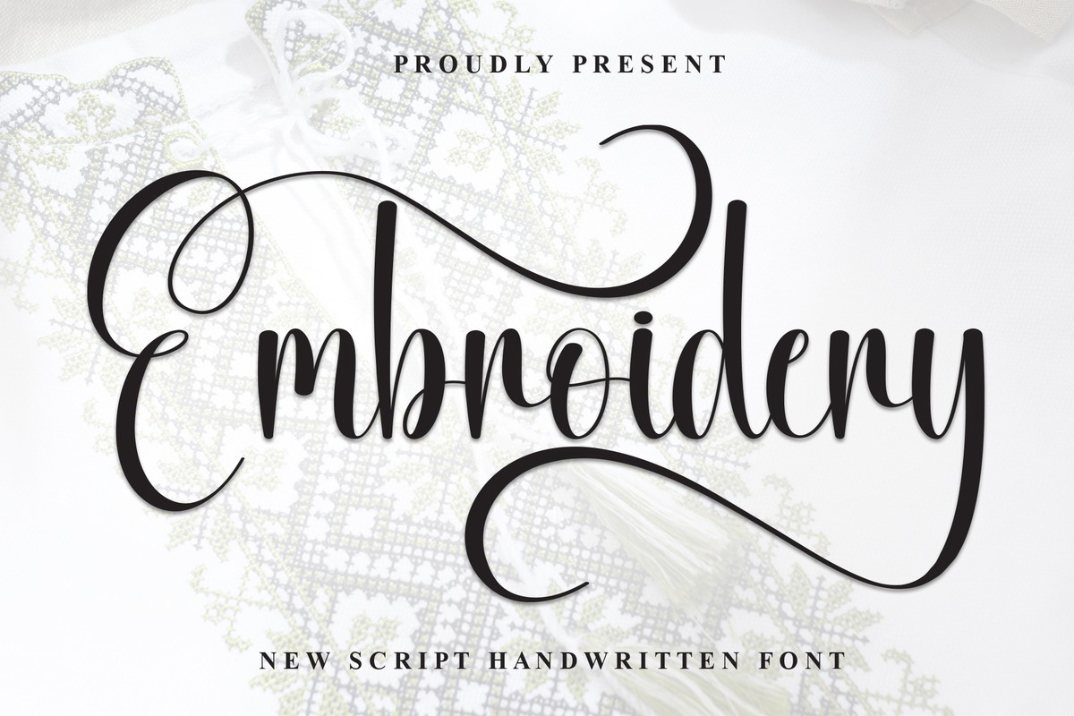 フォント Embroidery