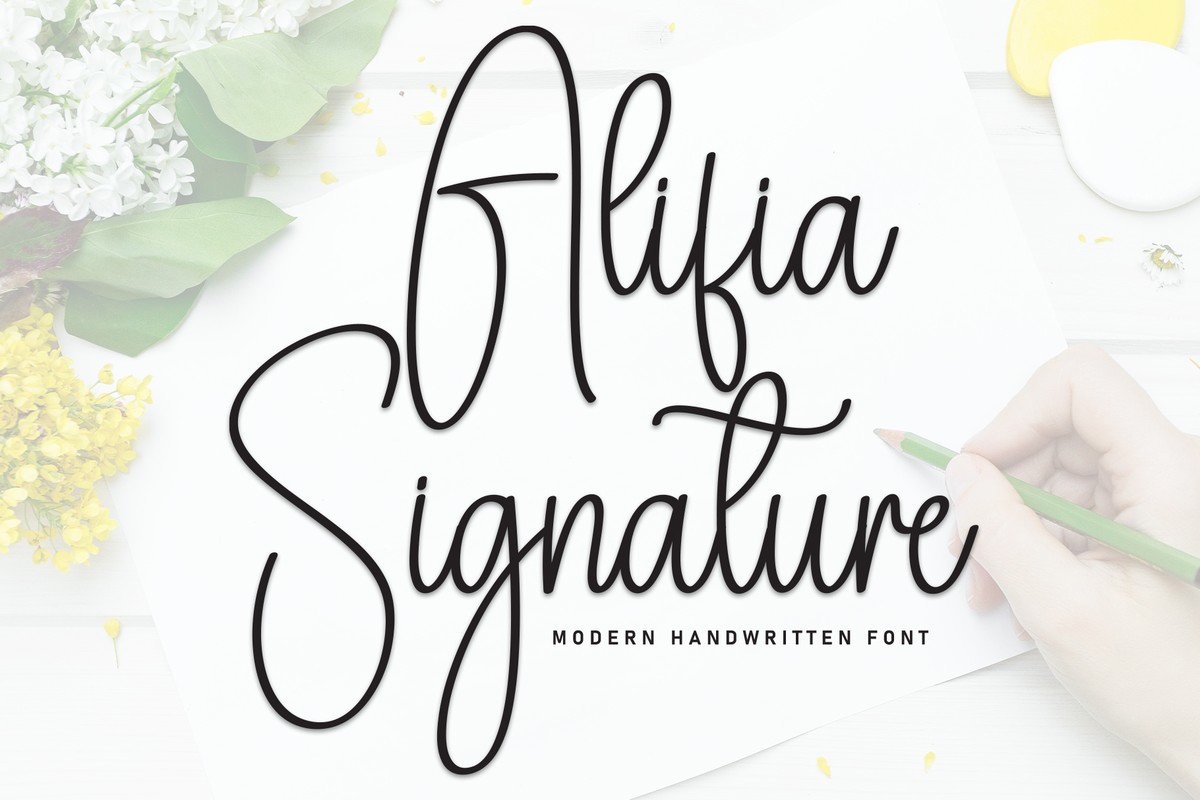 フォント Alifia Signature