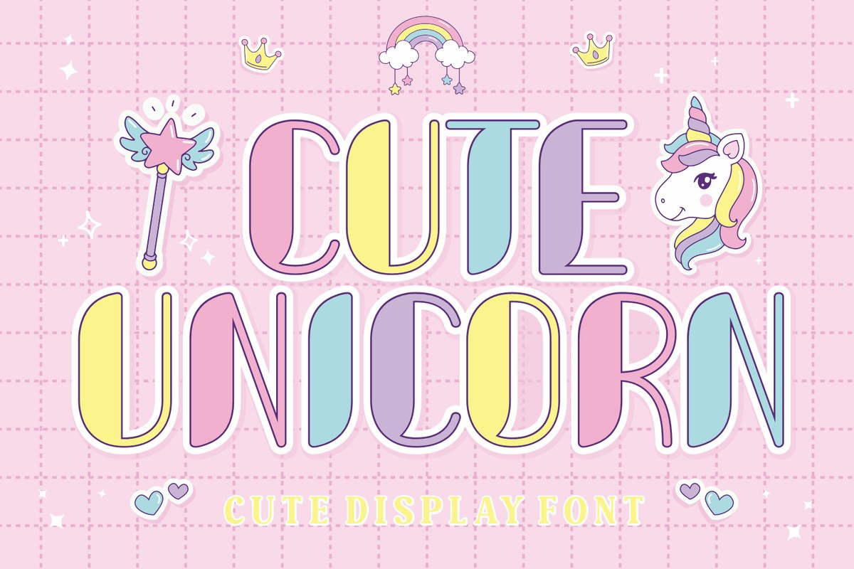 フォント Cute Unicorn