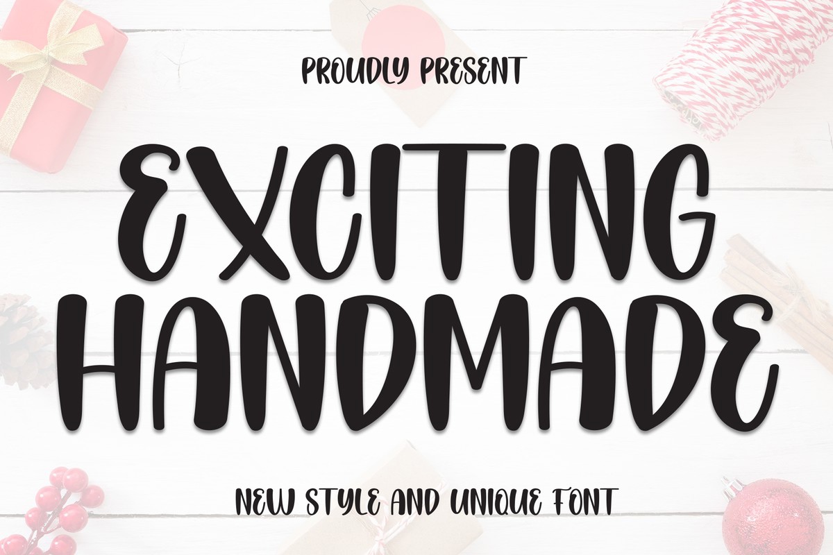 フォント Exciting Handmade