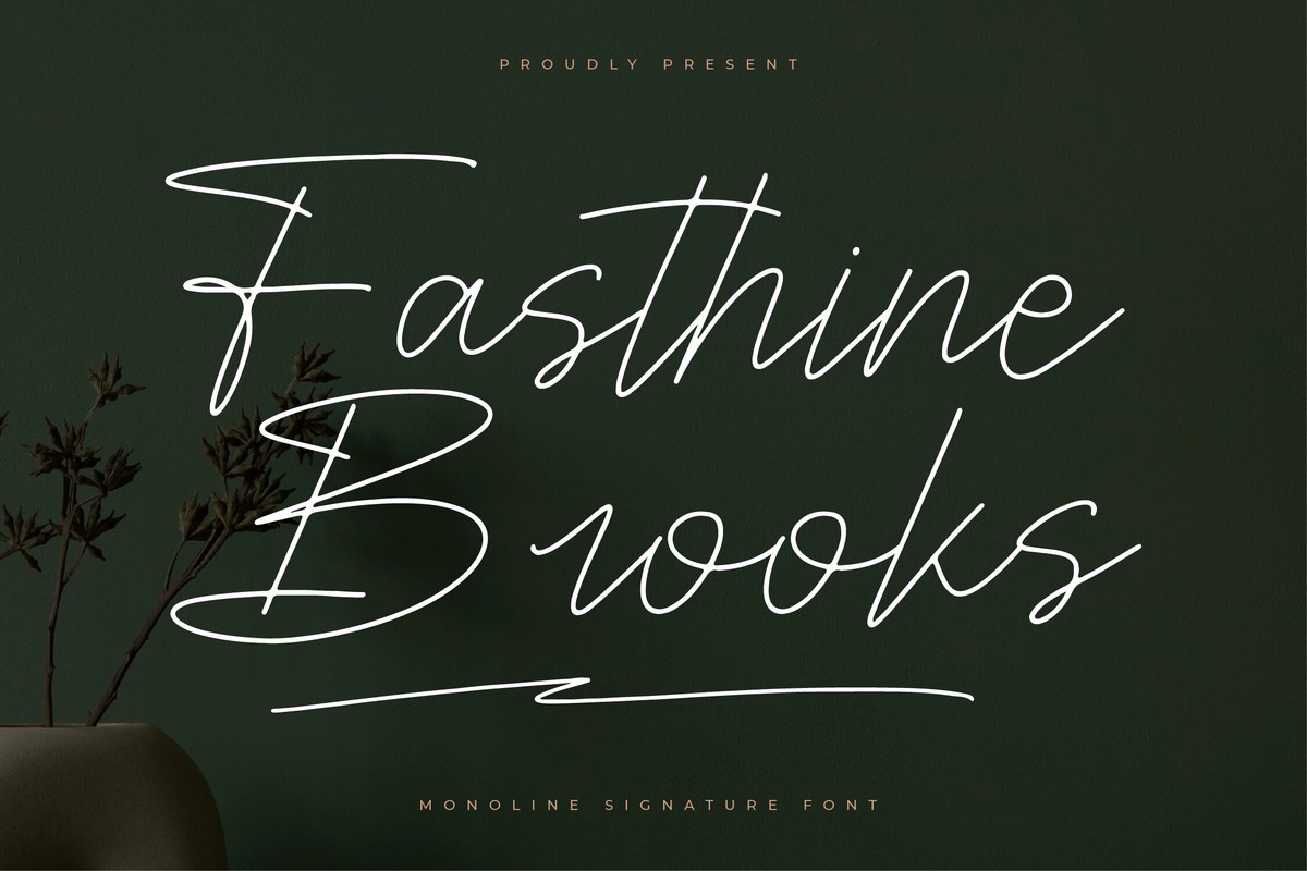 フォント Fasthine Brooks