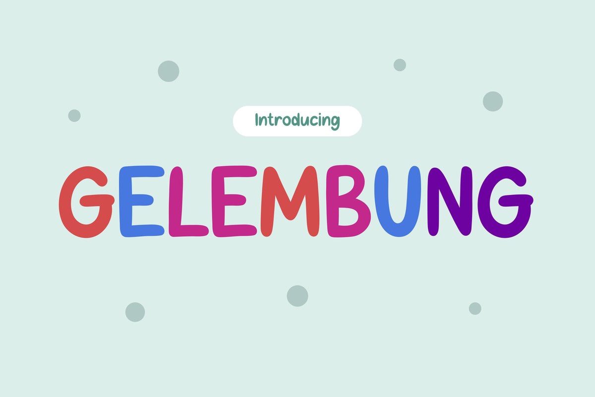 フォント Gelembung