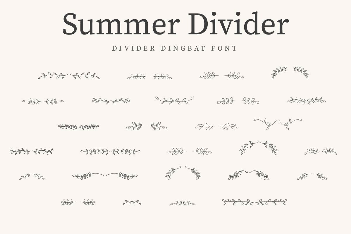 フォント Summer Divider