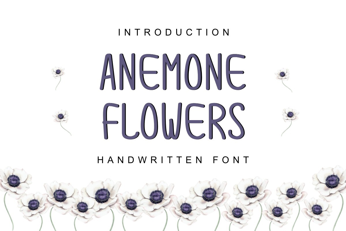 フォント Anemone Flowers