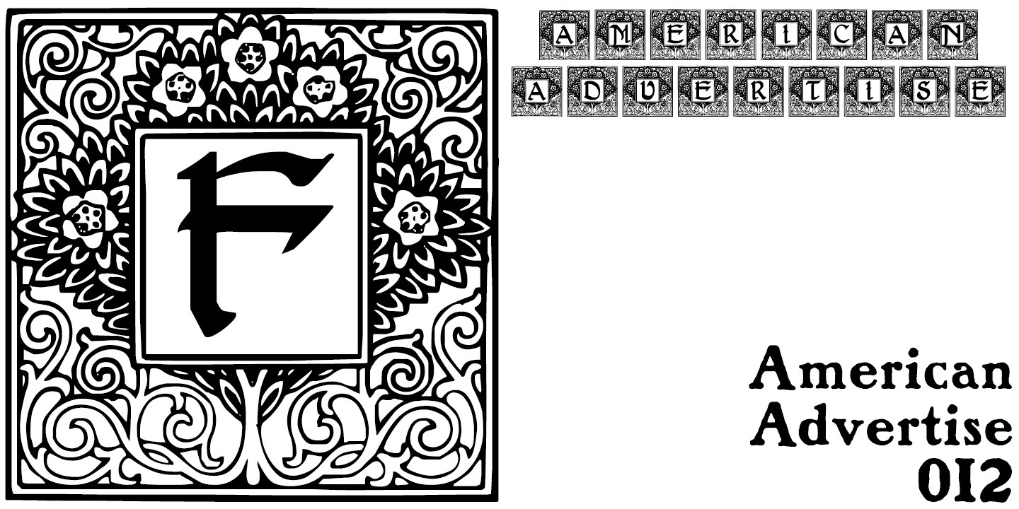 フォント American Advertise 012