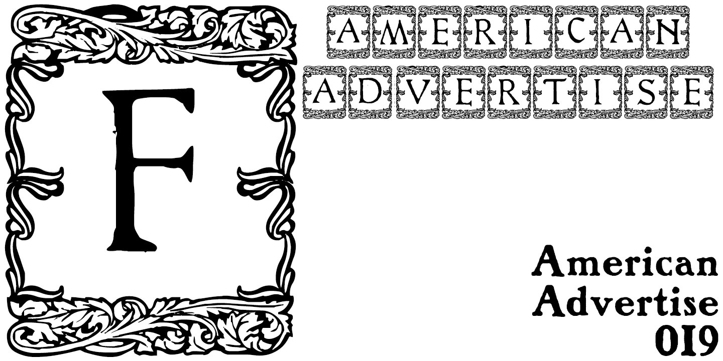フォント American Advertise 019